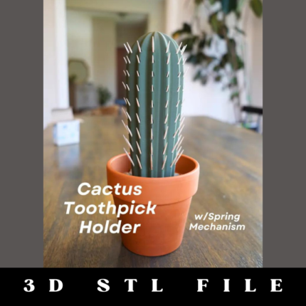 Cactus Toothpick Holder STL File