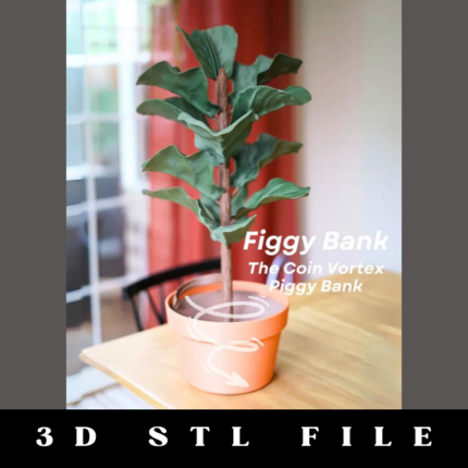 Fiddle Leaf Fig Piggy Bank STL File