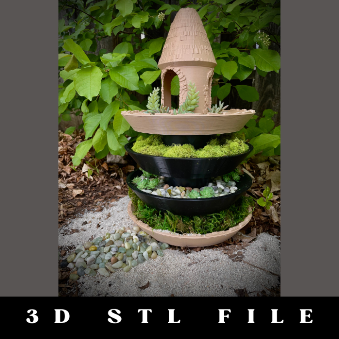 Upcycled Spool Planter STL file