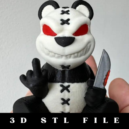 Naughty Panda Flipping the Bird STL file