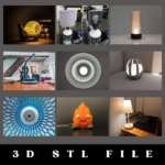 Bundle +50 lamp STL file models for 3D printing