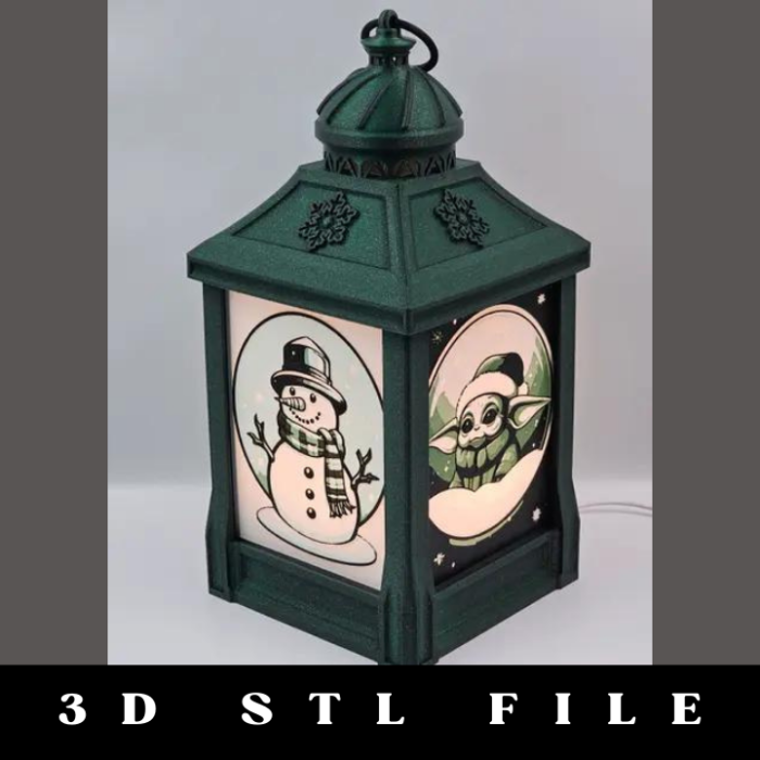 Arctic Glow Christmas Lantern STL File