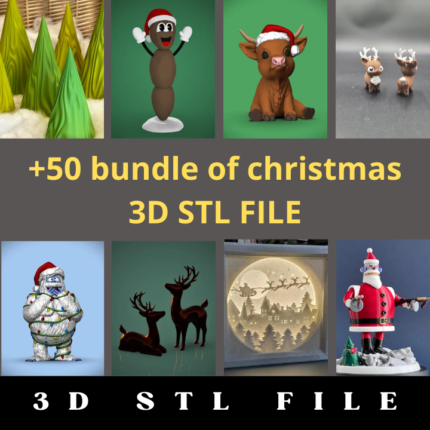 50+ Christmas 3D STL File Bundle