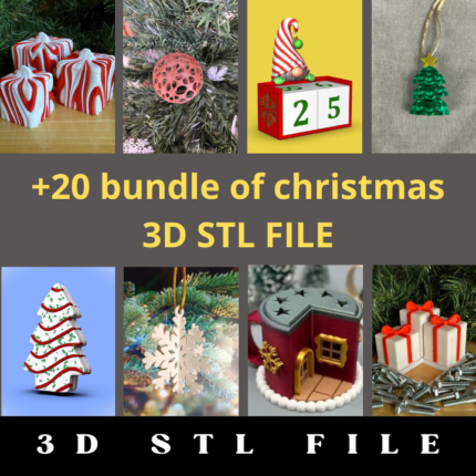 20+ Christmas 3D STL File Bundle