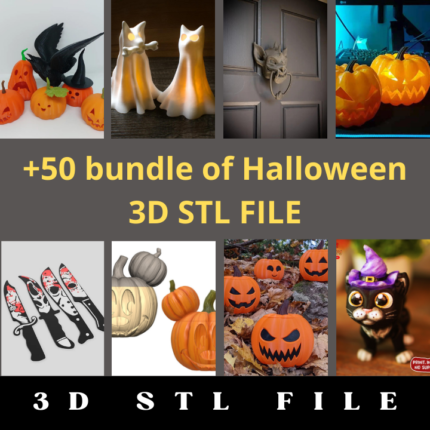 50+ Halloween 3D STL File Bundle