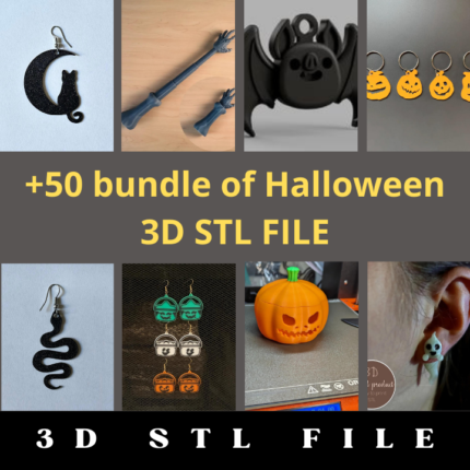 50+ Halloween 3D STL File Bundle