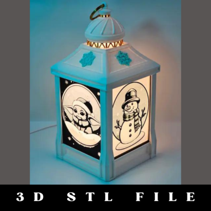 Arctic Glow Christmas Lantern STL File