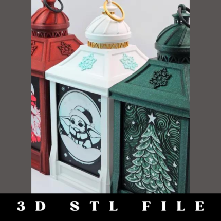 Arctic Glow Christmas Lantern STL File