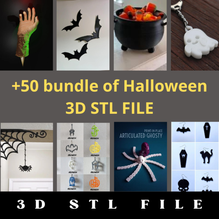 50+ Halloween 3D STL File Bundle