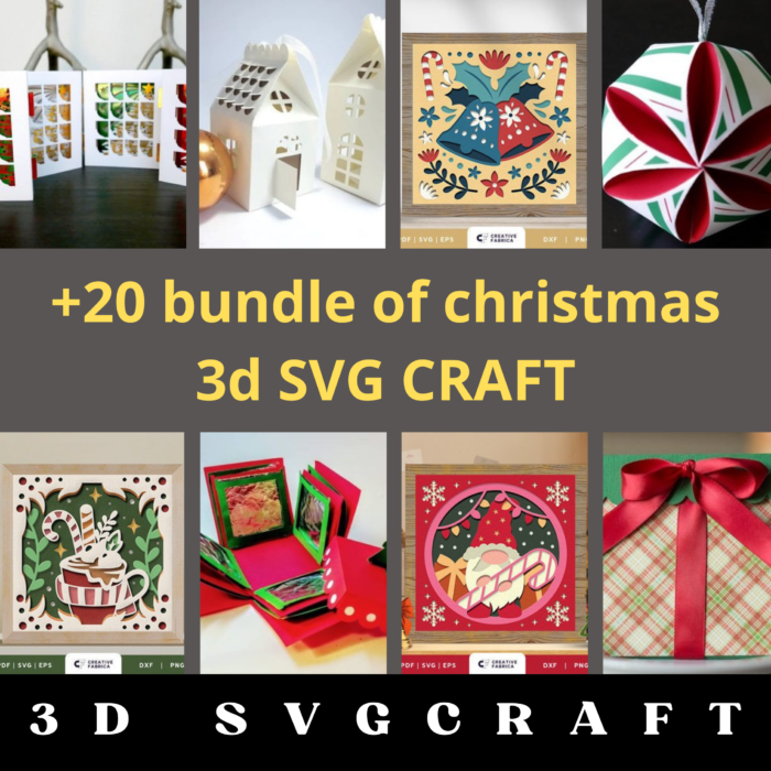 20+ Christmas 3D SVG Craft Bundle