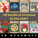 20+ Christmas 3D SVG Craft Bundle