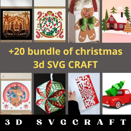 20+ Christmas 3D SVG Craft Bundle