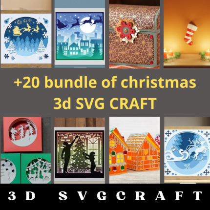 Christmas 3D SVG Craft Files bundle