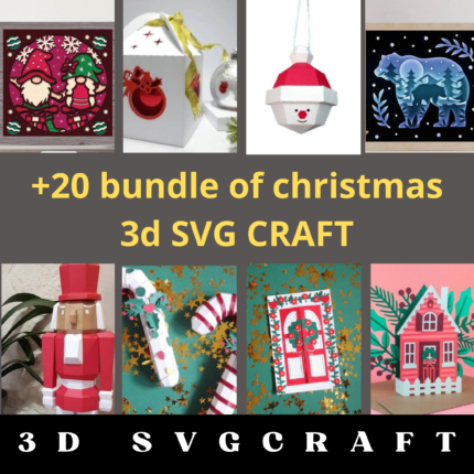 20+ Christmas 3D SVG Craft Bundle