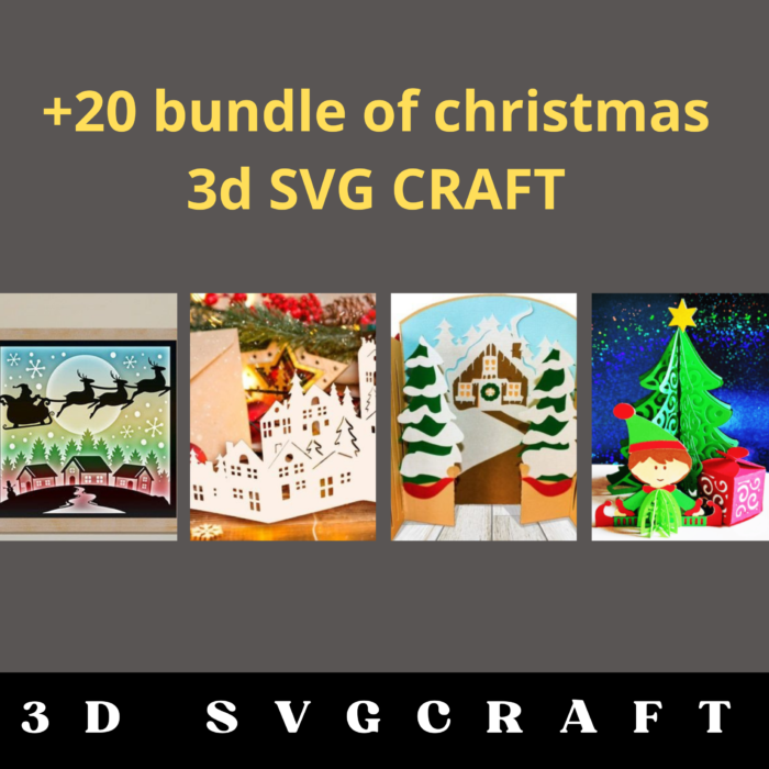 20+ Christmas 3D SVG Craft Bundle