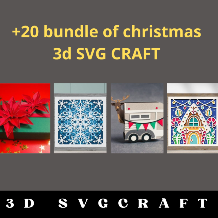 20+ Christmas 3D SVG Craft Bundle