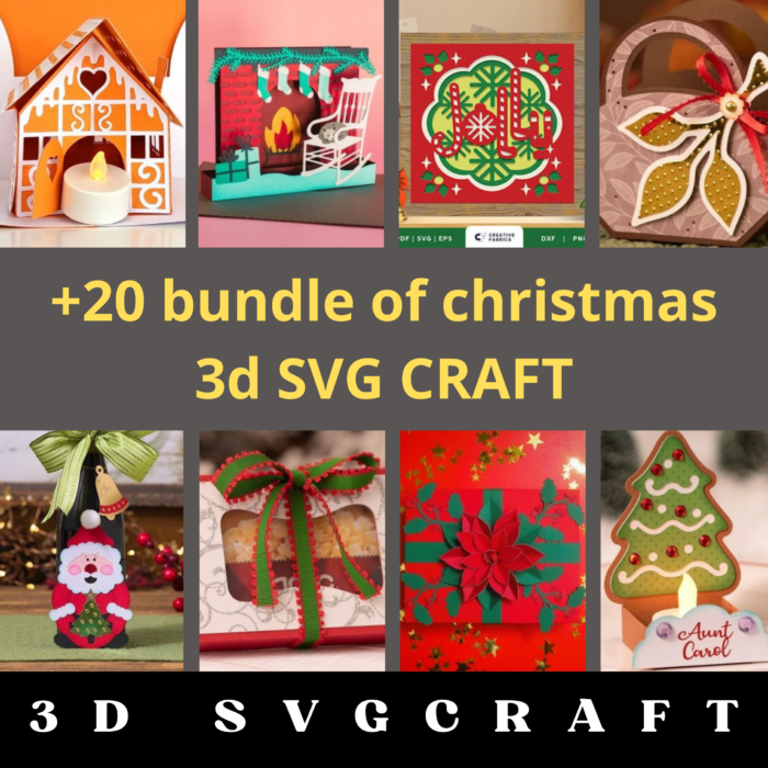 20+ Christmas 3D SVG Craft Bundle