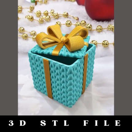 Christmas Crochet Gift Box STL File