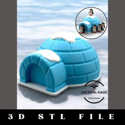 Igloo Mini Figurine Container STL File