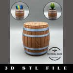 Wooden Barrel Storage STL File