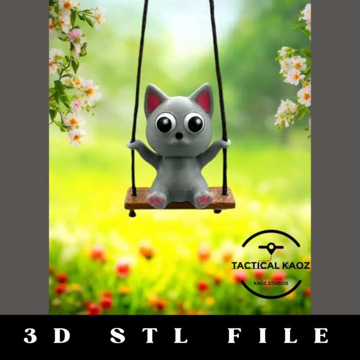 Cat Swing Buddy STL File