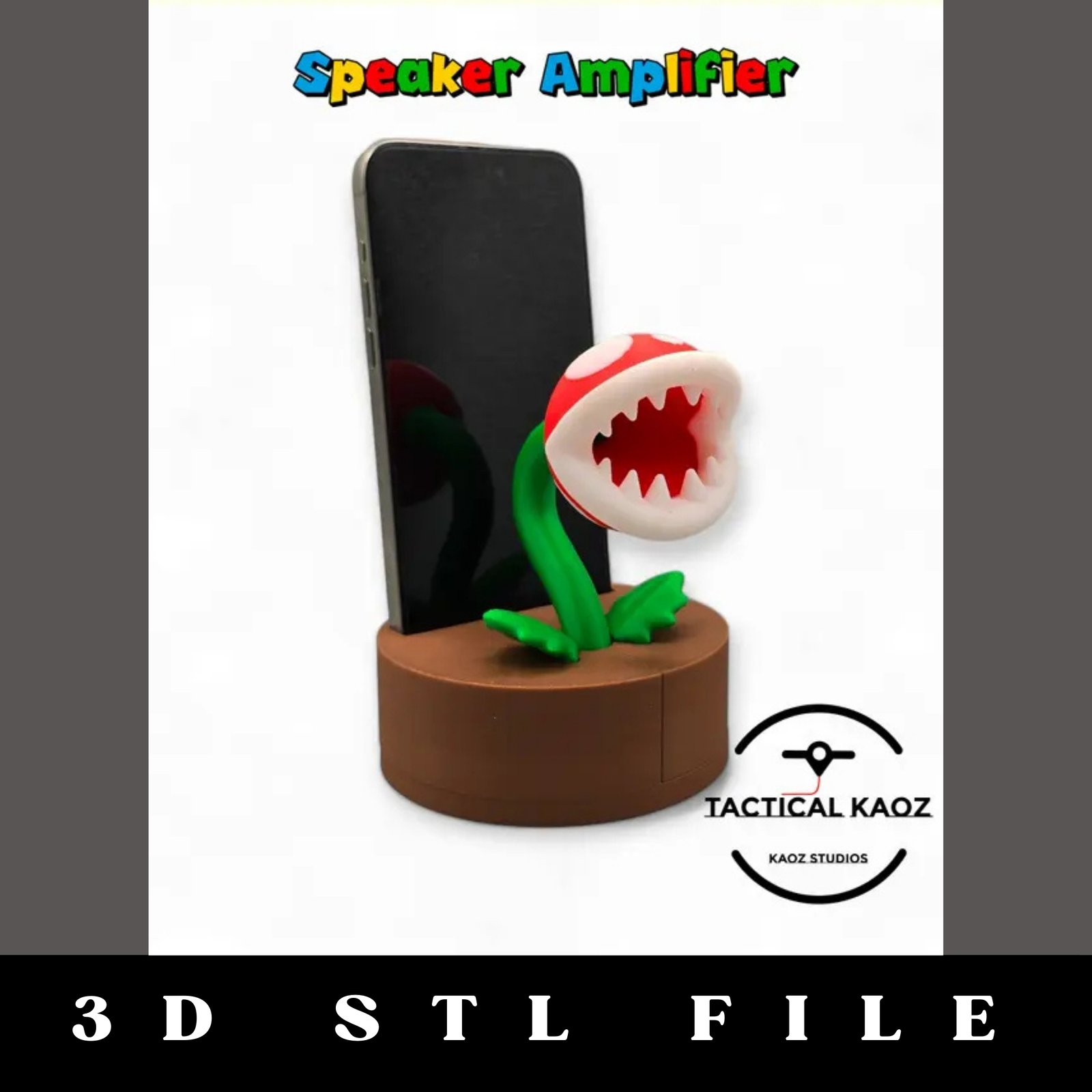 Piranha Plant Speaker Amplifier STL File