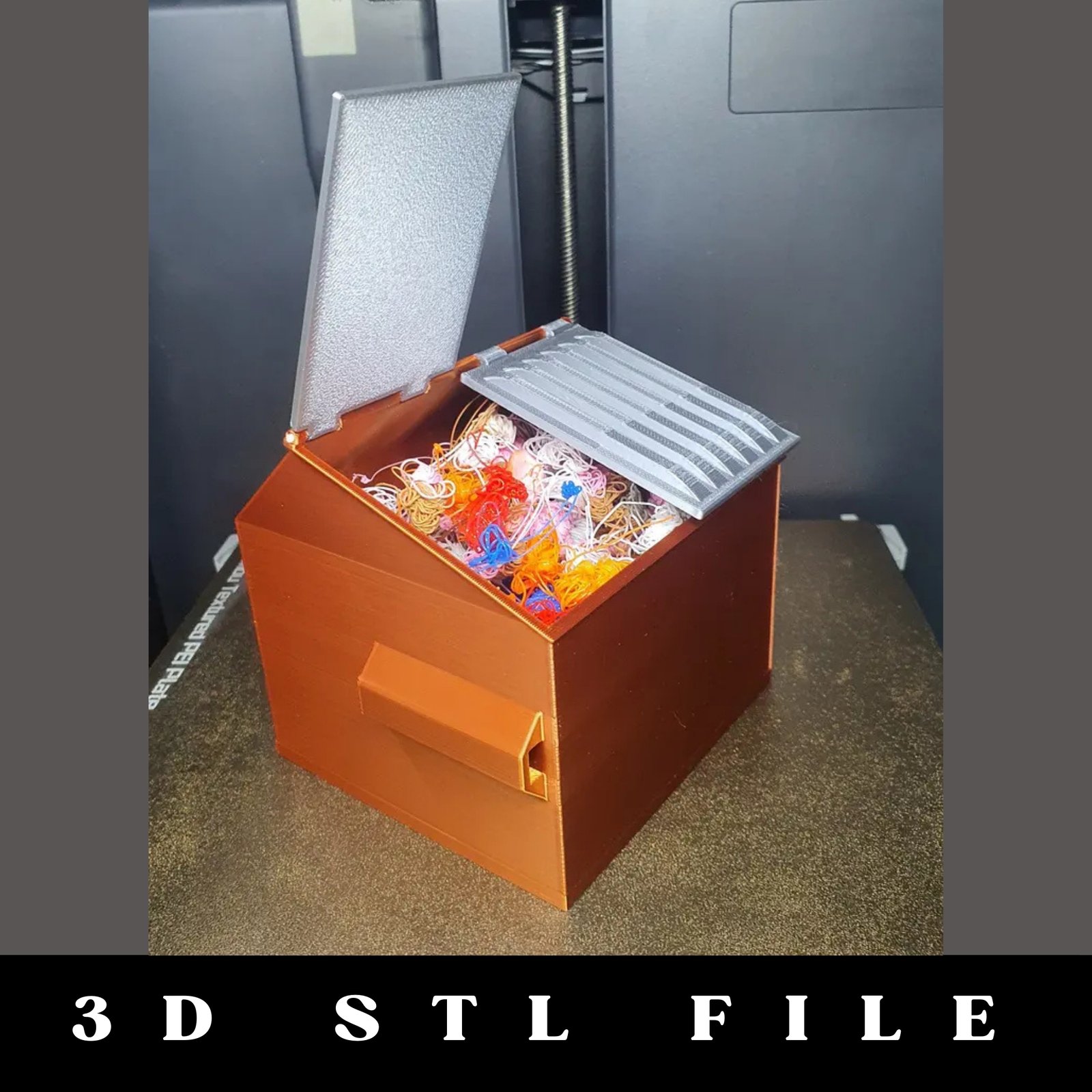 Mini Realistic Dumpster STL File