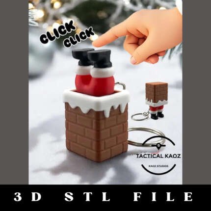 Stuck Santa Chimney Fidget Clicker STL File