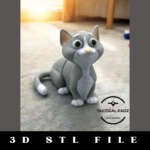 Cuddles the Cat Articulating Flexy STL File