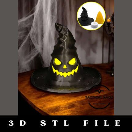 Witch Hat Tealight Holder STL File