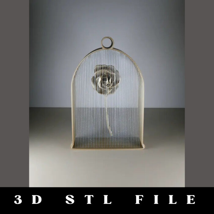 Suspended Rose String Art STL File