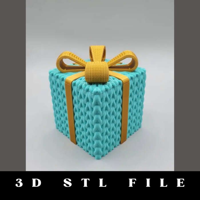 Christmas Crochet Gift Box STL File