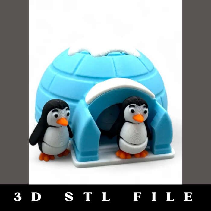 Igloo Mini Figurine Container STL File