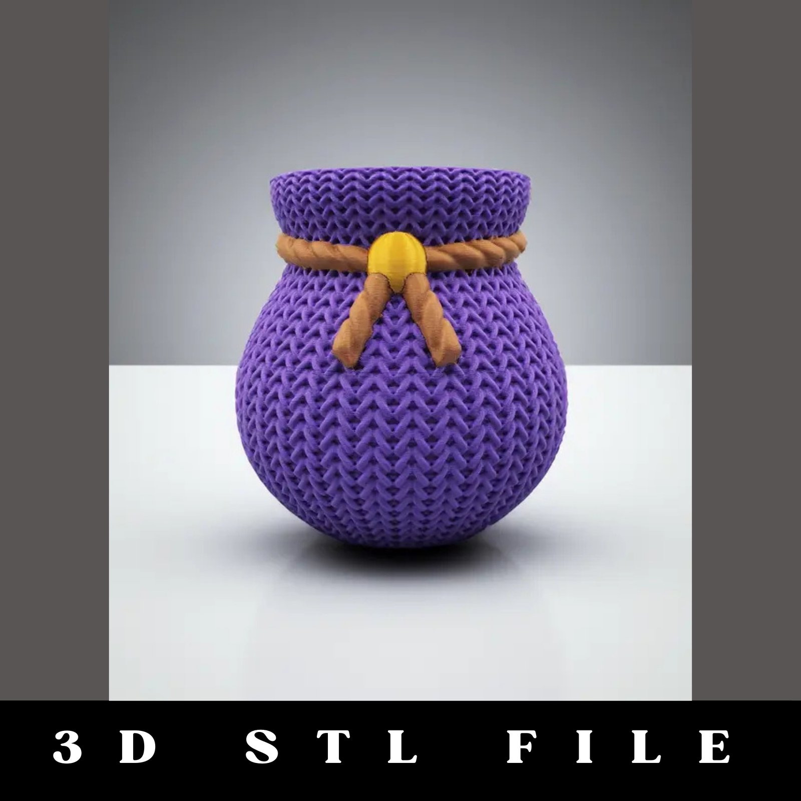 Knitted Rope Vase STL File