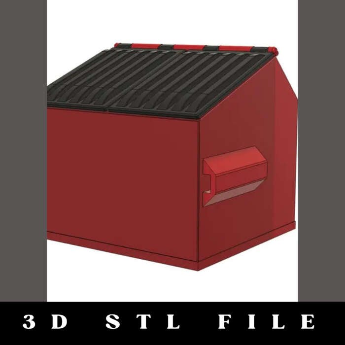 Mini Realistic Dumpster STL File