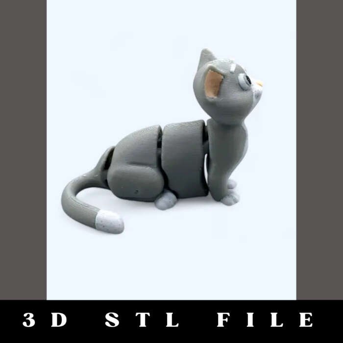 Cuddles the Cat Articulating Flexy STL File