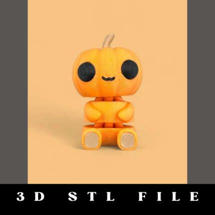 Wiggly Pumpkin Pal STL File