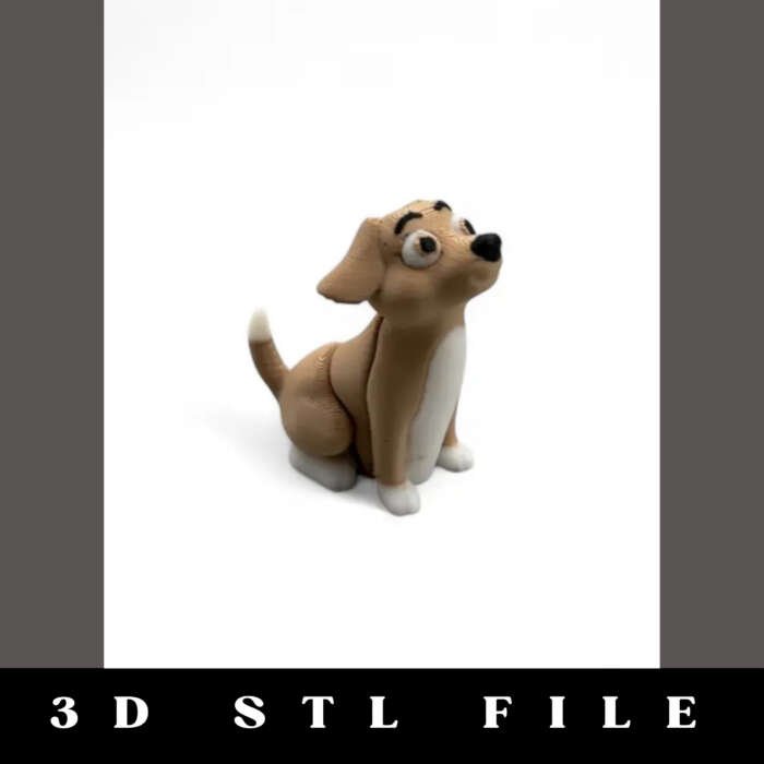 Wiggle Pup Flexy Dog STL File