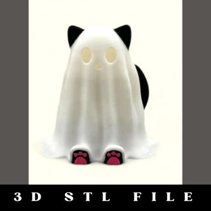 Spooky Glow Cat STL File