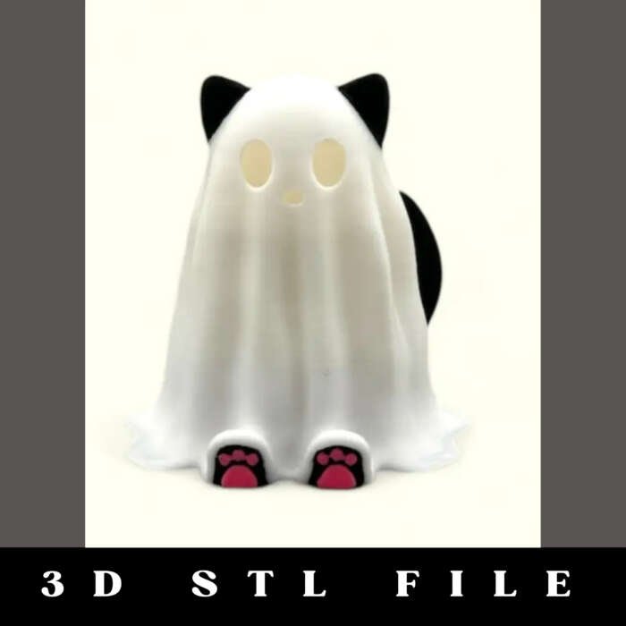 Spooky Glow Cat STL File