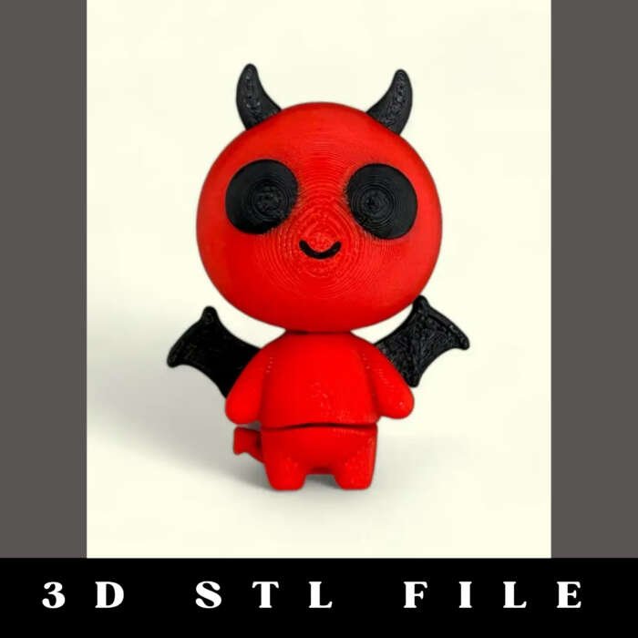 Little Devil Articulating Flexy STL File Create Your Own Mischievous Little Devil with This Articulating STL File Add a playful touch to your 3D printed collection with the Little Devil Articulating Flexy STL File. This fun and flexible model features fully articulated joints, allowing you to pose the devil in various mischievous positions. Perfect for Halloween, quirky home decor, or as a fun gift, this little devil will bring a cheeky, animated vibe to any setting. Features of the Little Devil Articulating Flexy STL File Articulating Joints: Customize and pose the devil in any position, perfect for creating dynamic scenes. Flexible Design: Made for flexible filaments, allowing smooth movement and durability. Detailed and Fun: A playful design with charming details, ideal for collectors or festive decor. Customizable Color: Print and paint the model in your preferred devilish shades for a personal touch. Great for Gifting: A unique gift idea for Halloween fans, collectors, or anyone who loves quirky art. How to Print the Little Devil Articulating Flexy Download the STL File: Simply download the Little Devil Articulating Flexy STL File and prepare for printing. Set Your Printer: Adjust the print settings for your chosen flexible filament. Start Printing: Print the model with attention to the articulation points for smooth movement. Post-Processing: Paint, decorate, or add accessories for an even more personalized look. Bring this cheeky, flexible devil to life and add a mischievous twist to your home or collection with this unique STL file!