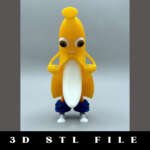 Flashing Banana Figurine STL File