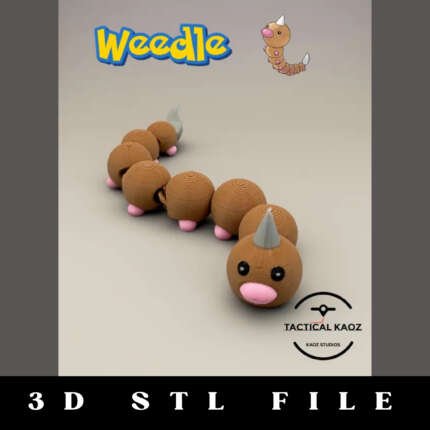 Weedle Pokémon Articulating STL file