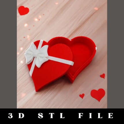 Valentines Heart Box STL File