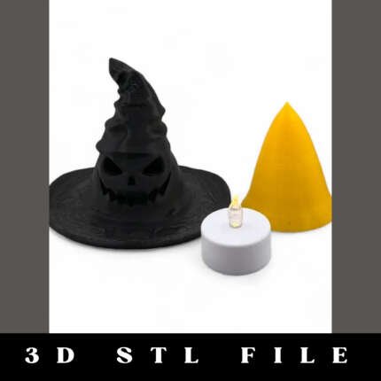 Witch Hat Tealight Holder STL File