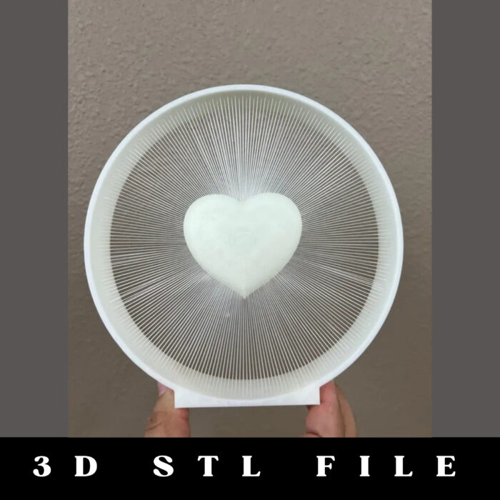 Heart Strings Artwork STL File