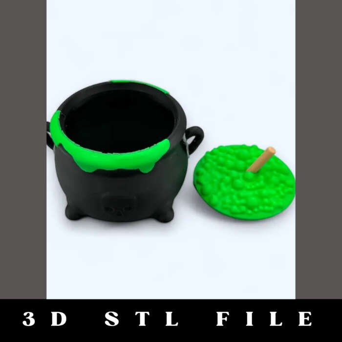 Witch's Brew Cauldron Storage STL File