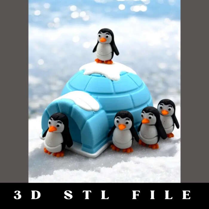 Igloo Mini Figurine Container STL File