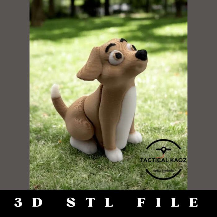 Wiggle Pup Flexy Dog STL File