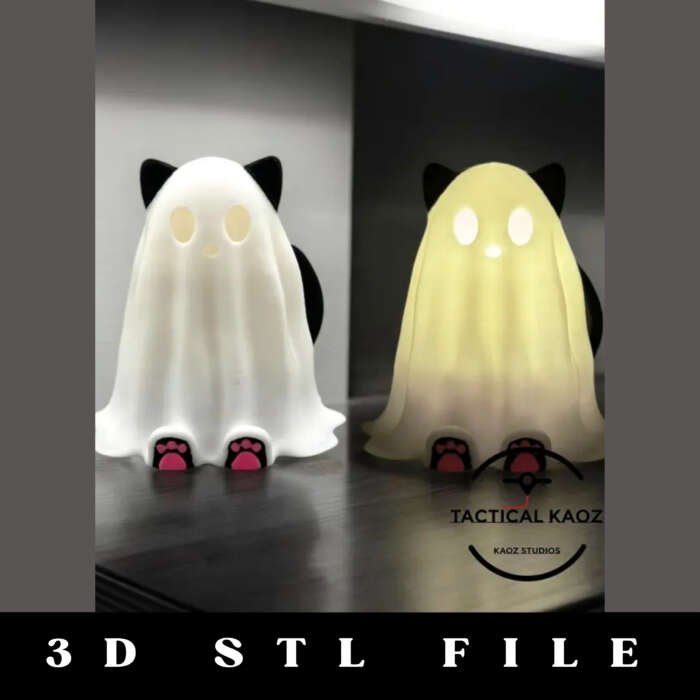 Spooky Glow Cat STL File